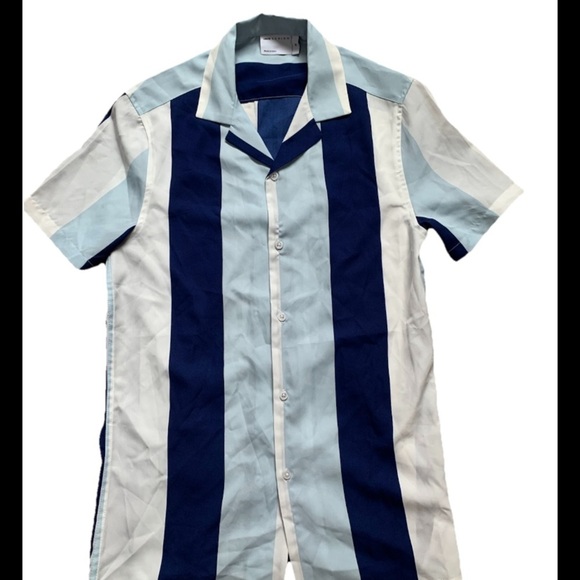 ASOS Design Striped Shirt Men’s XS Button Down - Picture 2 of 5